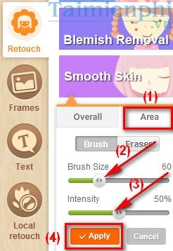 Picture 3 of Adjusting skin tone to be smooth and white in PhotoCat is extremely easy.