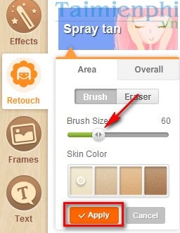 Picture 4 of Adjusting skin tone to be smooth and white in PhotoCat is extremely easy.