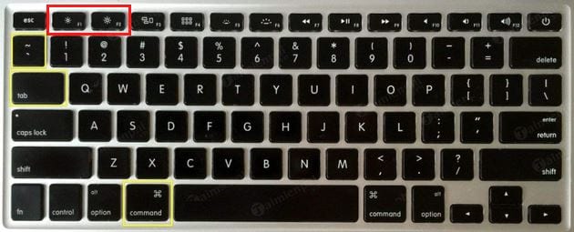 Picture 2 of Adjusting the screen brightness on a Macbook laptop.