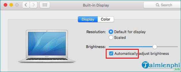 Picture 5 of Adjusting the screen brightness on a Macbook laptop.
