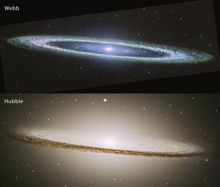 Admire the stunning view of the Sombrero Galaxy through the eyes of the James Webb Space Telescope Picture 1