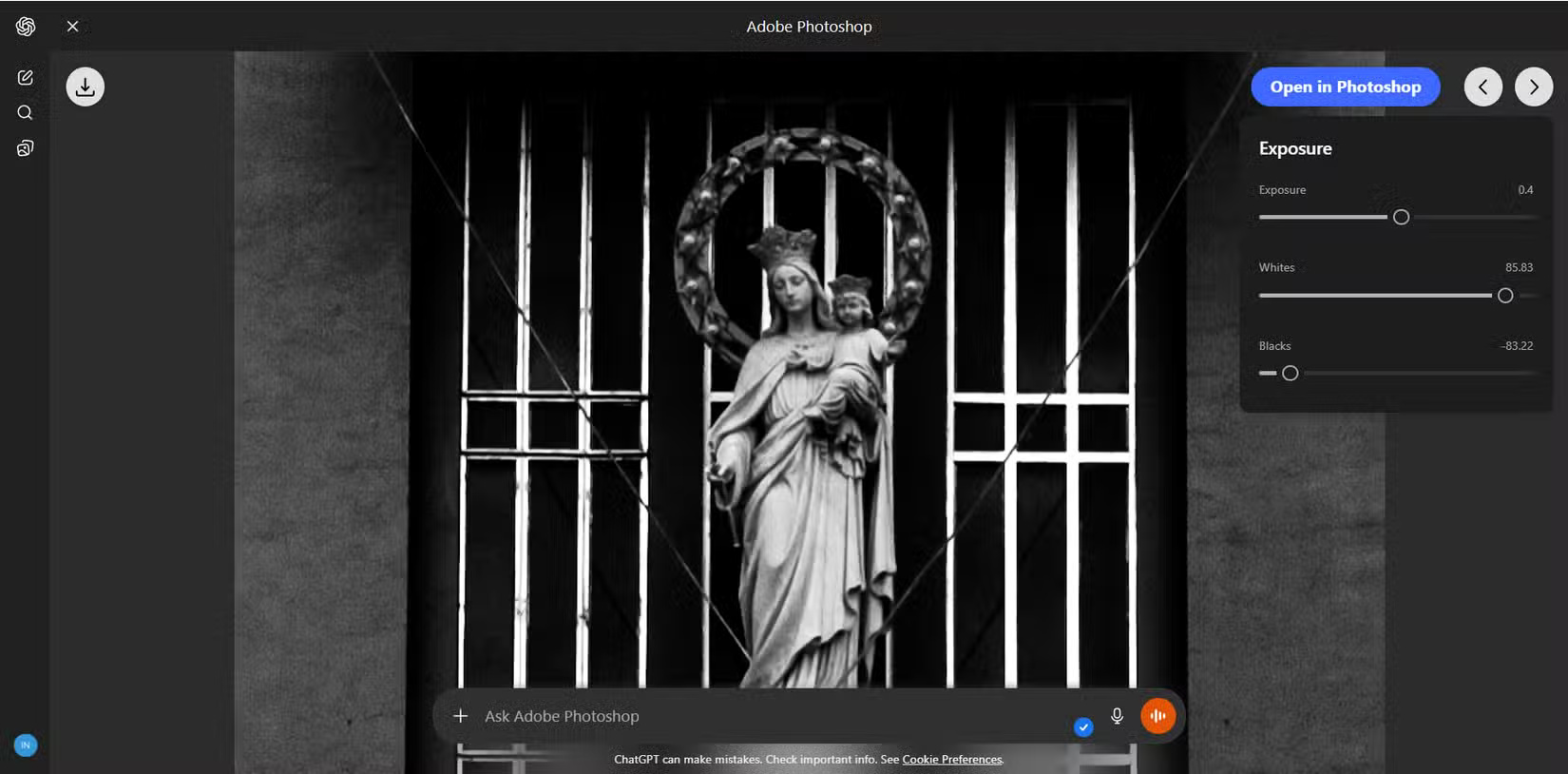 Advantages of using Photoshop in ChatGPT for photo editing. Picture 8
