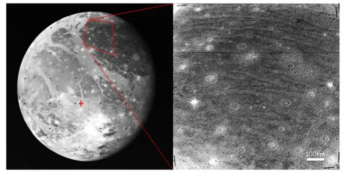 An ancient asteroid once collided with and 'flipped' Jupiter's moon Ganymede Picture 1