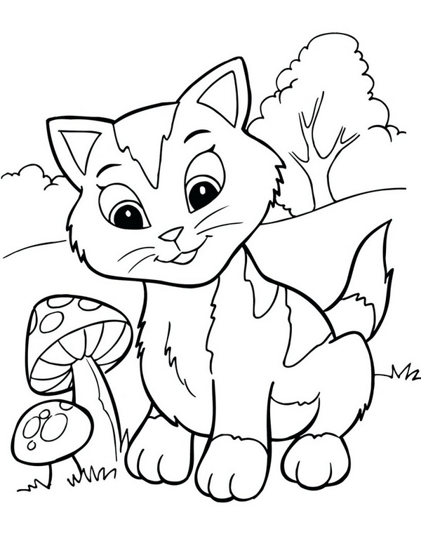 Animal coloring pages for kids, funny pet pictures Picture 15