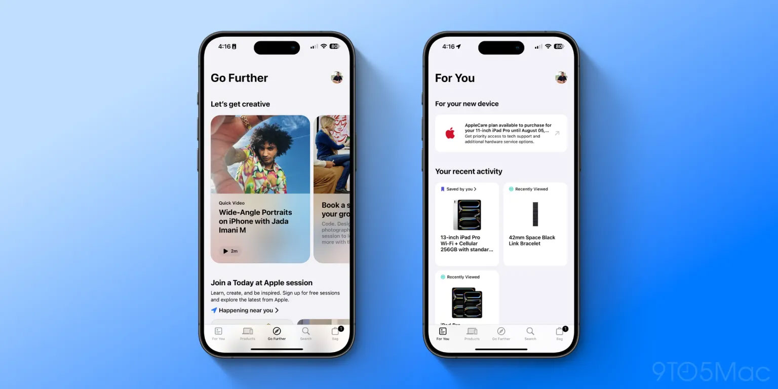 Apple Store app updated with new design, Go Further tab, etc. Picture 1