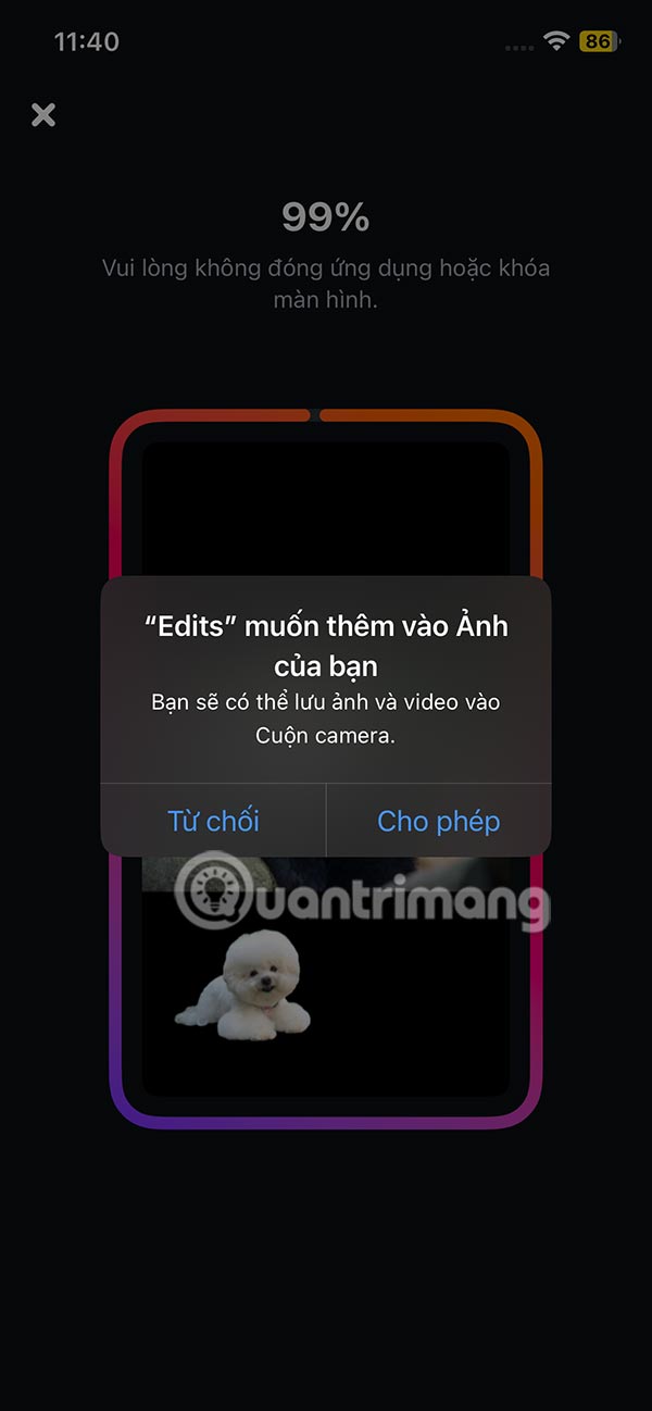 Instructions for using the Edits app to create Instagram videos Picture 17