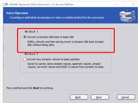 Apply immediately how to convert Dynamic hard drive to Basic without losing data Picture 6
