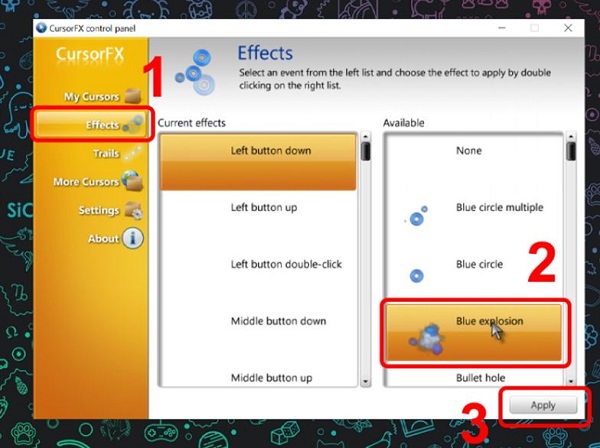 Apply immediately how to create beautiful effects for computer mouse pointers Picture 10