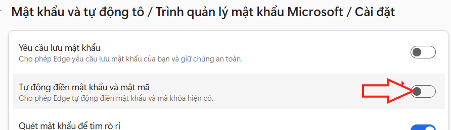 Instructions to enable password autofill on Edge Picture 4