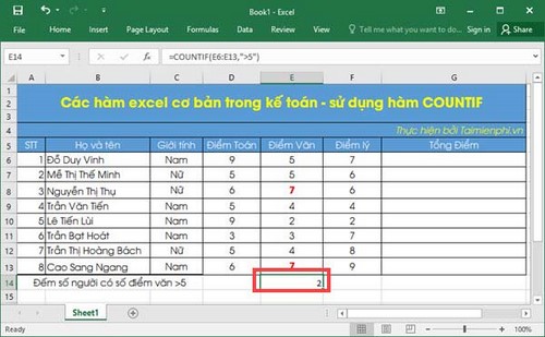 Picture 10 of Basic Excel functions in accounting