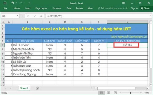 Picture 13 of Basic Excel functions in accounting