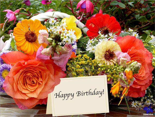 Birthday flower pictures, most beautiful birthday greeting flower pictures Picture 15