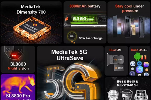 Blackview BL8800 Pro, the 'indestructible' phone with night vision thermal camera Picture 2