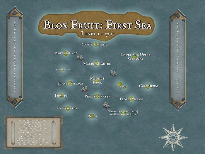 images 1 of Blox Fruits Map - All Islands, Locations, and Level Requirements