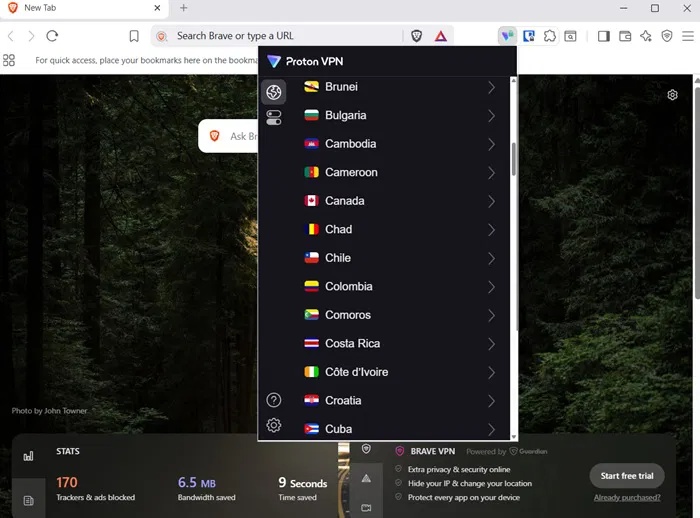 Picture 4 of Brave Browser + ProtonVPN + Bitwarden: The best security combo for desktop