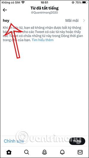 Cách chặn từ khóa và Hashtag trên Twitter Picture 10