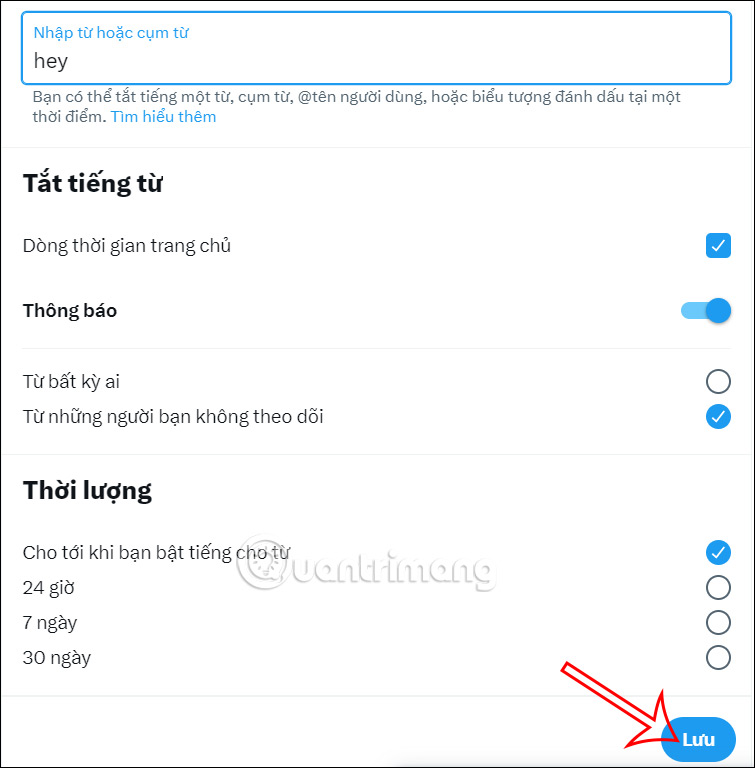 Cách chặn từ khóa và Hashtag trên Twitter Picture 20