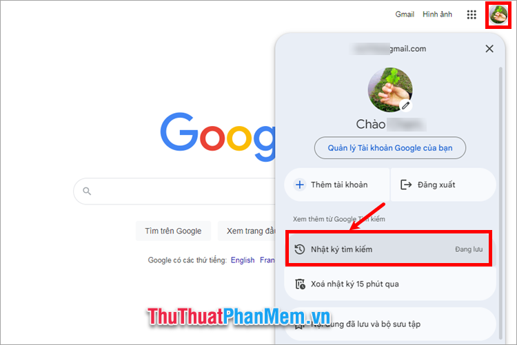 Cách xem lịch sử tìm kiếm trên Google Picture 3