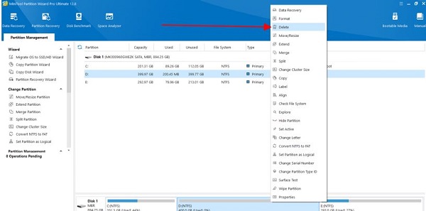 Cannot Delete Volume drive D, what is the reason? Picture 7