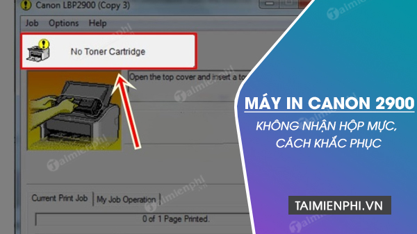 Picture 1 of Canon 2900 printer not recognizing ink cartridge, how to fix it.