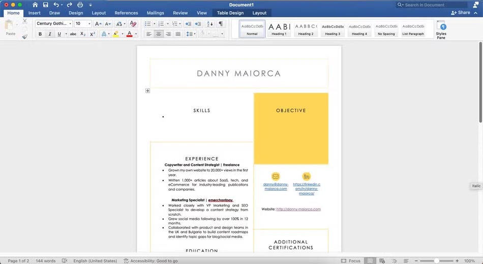 Canva, Word or Google Docs for Creating a Better Resume? Picture 2