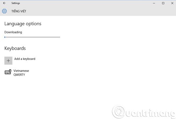 Picture 6 of Change Windows 10 to Vietnamese - The default language will be English.