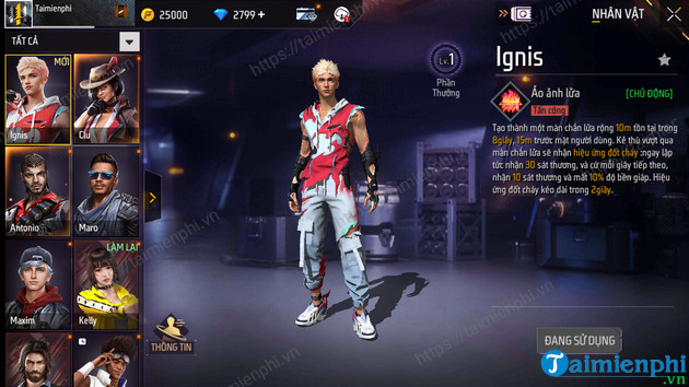 New Ignis Free Fire character skill details Picture 2