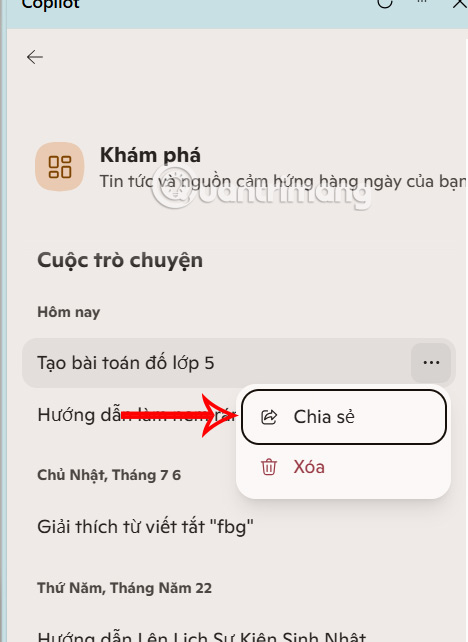 How to share chat on Copilot Picture 8