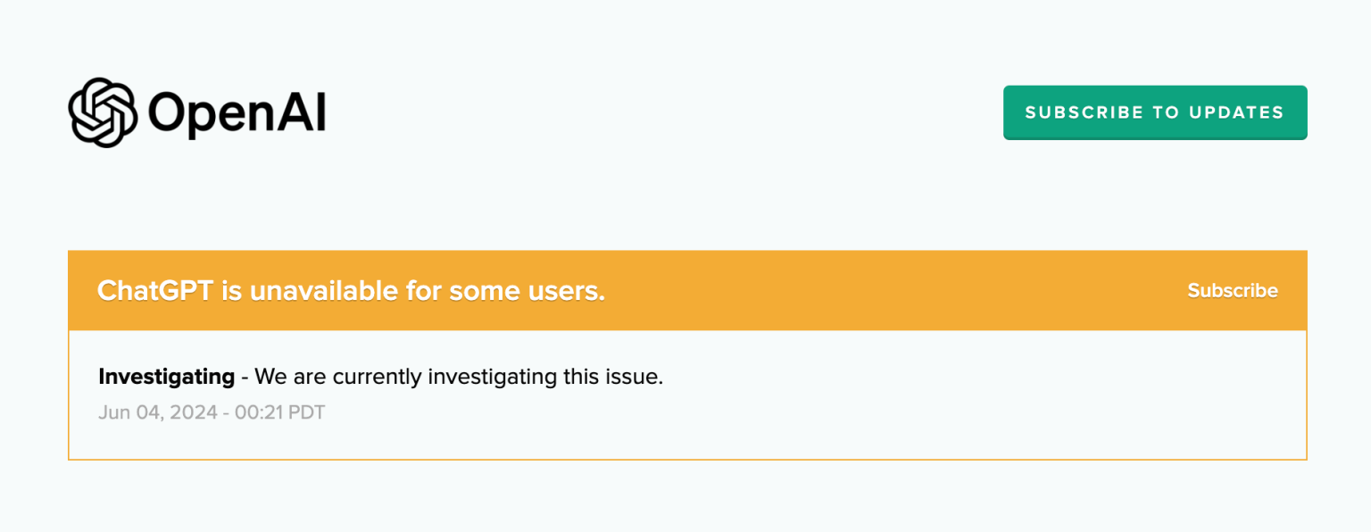 ChatGPT encountered a widespread system outage Picture 6