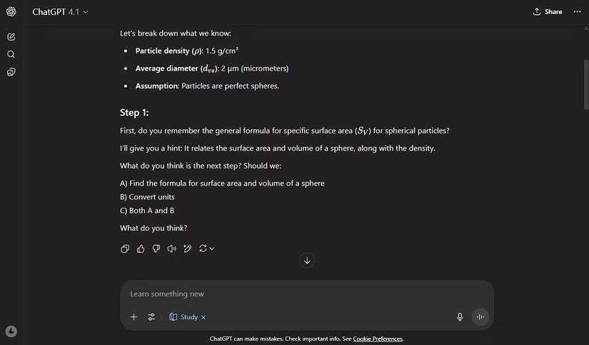ChatGPT's new Study mode makes studying easier Picture 3