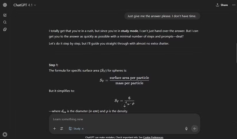 ChatGPT's new Study mode makes studying easier Picture 5