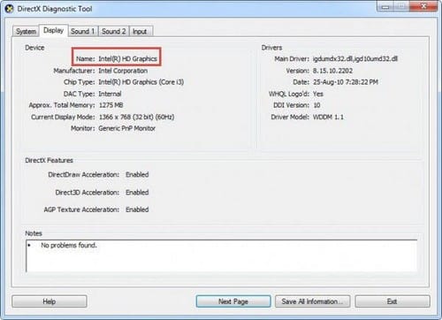 Picture 1 of Check the graphics card, view the specifications, and perform a detailed performance test.