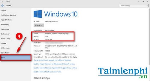 Picture 6 of Check the version of Windows 10 installed on your computer.