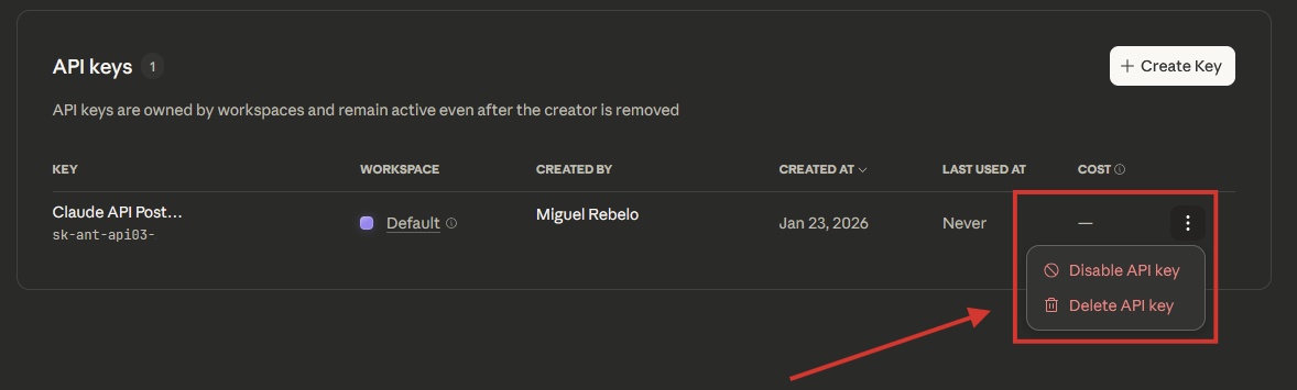 Claude API: How to get the key and use the API Picture 8