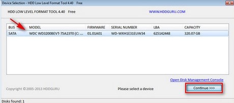 Picture 2 of Clean up bad sectors on a hard drive (HDD) using Low Level Format.