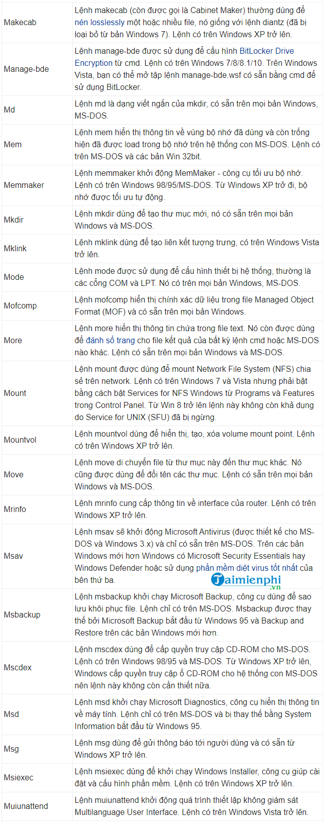 Picture 24 of CMD commands, Command Prompt commands in Windows 7 and 8