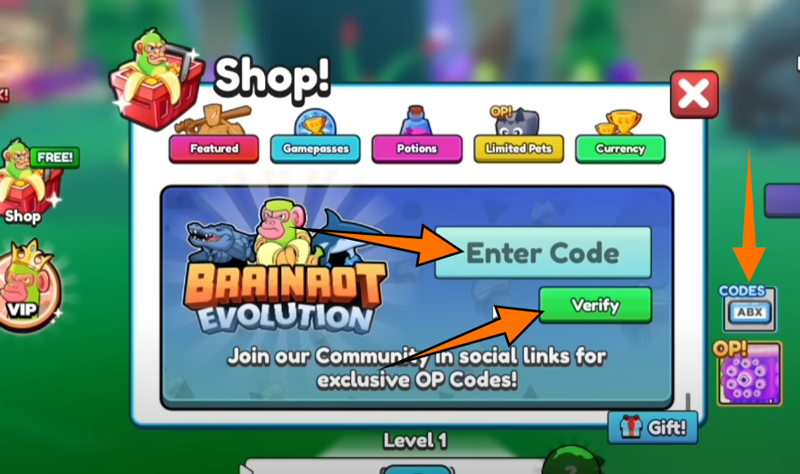 Brainrot Evolution code full latest rewards and how to redeem code Picture 1