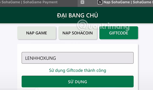 Code Dai Bang Chu, giftcode Dai Bang Chu latest event Picture 3