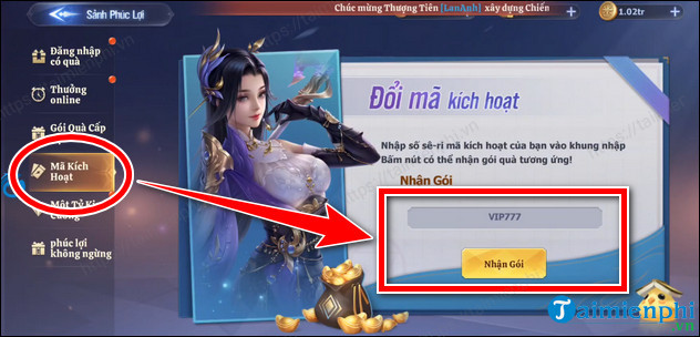 Code Tien Ton Cung Phuong Dong Hanh to receive free Spirit Beast and KNB Picture 3