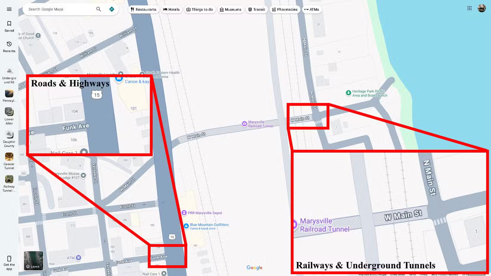 What do the colors on Google Maps mean? Picture 1
