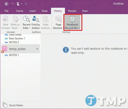 Picture 14 of Common errors during OneNote synchronization on Windows 10 and how to fix them.