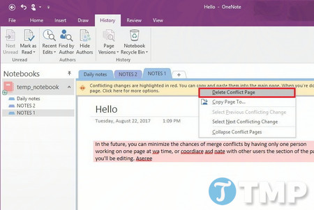 Picture 20 of Common errors during OneNote synchronization on Windows 10 and how to fix them.