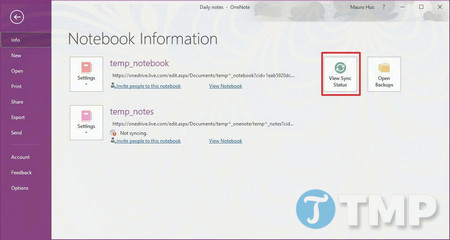 Picture 9 of Common errors during OneNote synchronization on Windows 10 and how to fix them.