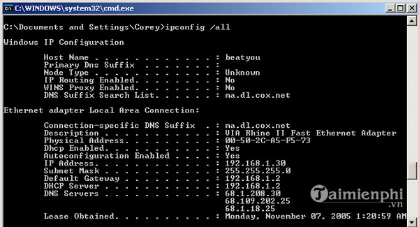 Picture 3 of Commonly used CMD commands on Windows