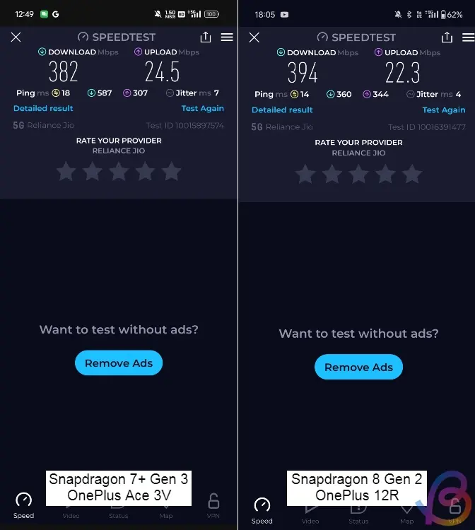 Compare Snapdragon 7+ Gen 3 and Snapdragon 8 Gen 2 benchmarks Picture 6