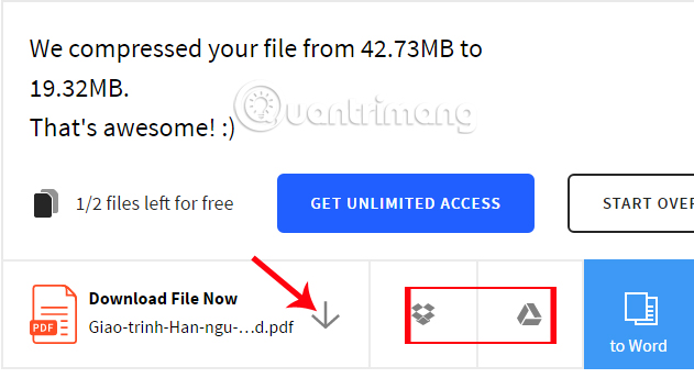 Picture 4 of Compress PDF files, reduce PDF size extremely quickly