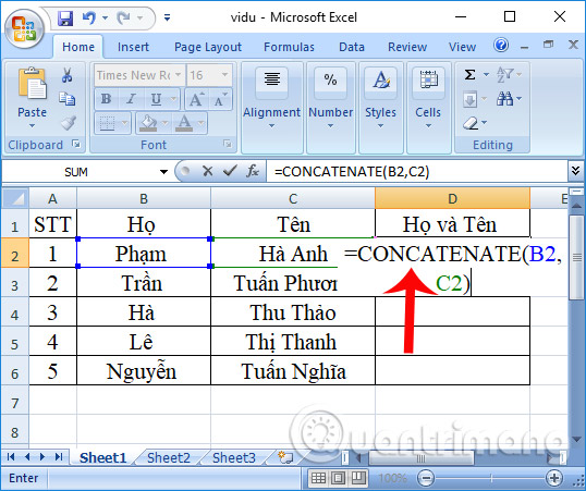 CONCATENATE function: Concatenate cell contents in Excel into new text Picture 2