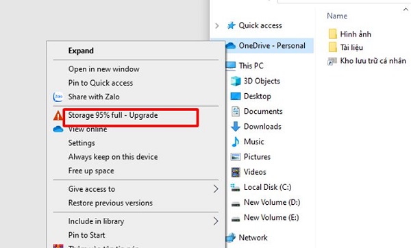 Confused because OneDrive has a red X? How to handle it here Picture 5