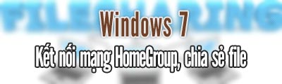 Picture 1 of Connecting to the HomeGroup network, the home network in Windows 7.