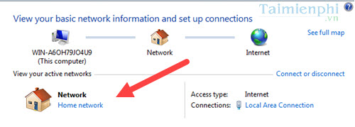 Picture 3 of Connecting to the HomeGroup network, the home network in Windows 7.
